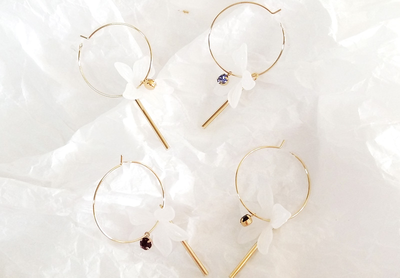 925 Silver Flower Drop Earrings Silver Earring Fem