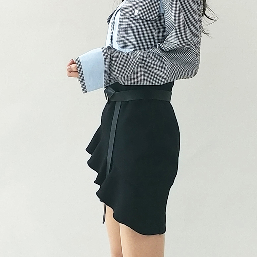 Female Autumn Belt Tarrrill Mini Skirt College Stu