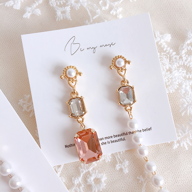 Antique Swarovski Stones Cubic Crystal Antique Ear