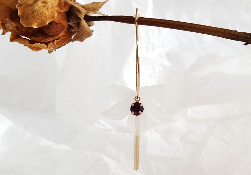 925 Silver Flower Drop Earrings Silver Earring Fem