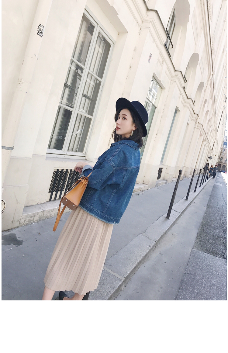 Mica La Fall Winter Pleated Knit Long Skirt Pleate