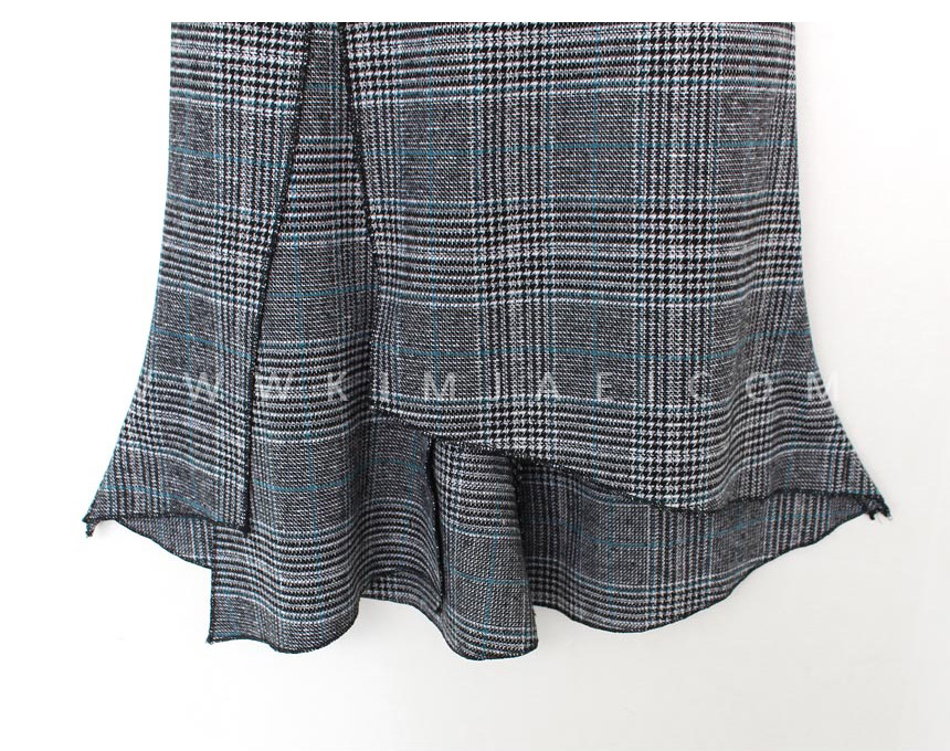 Unchecked Skirt 2color Mermaid Mermaid Skirt Autum