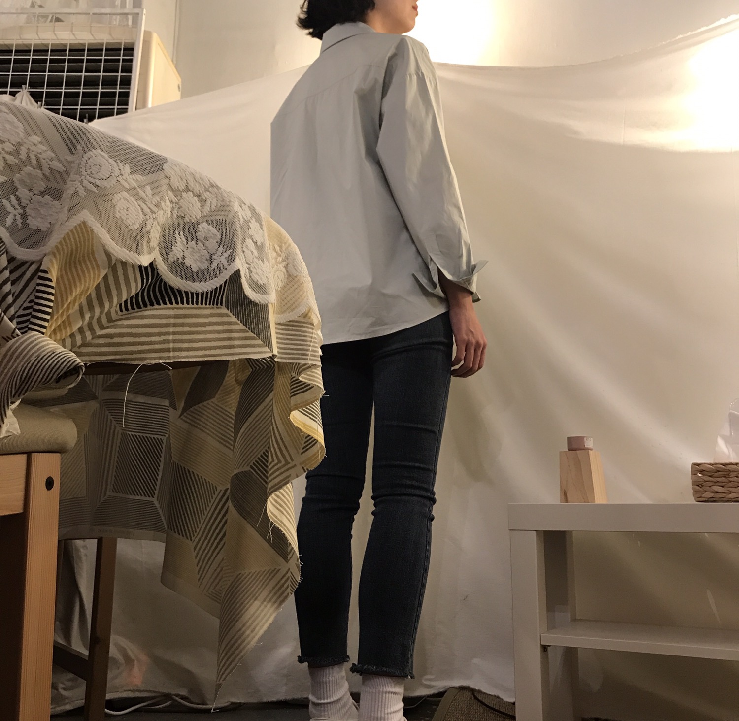 Autumn Basic Natural Mint Women Shirt Neat and cas