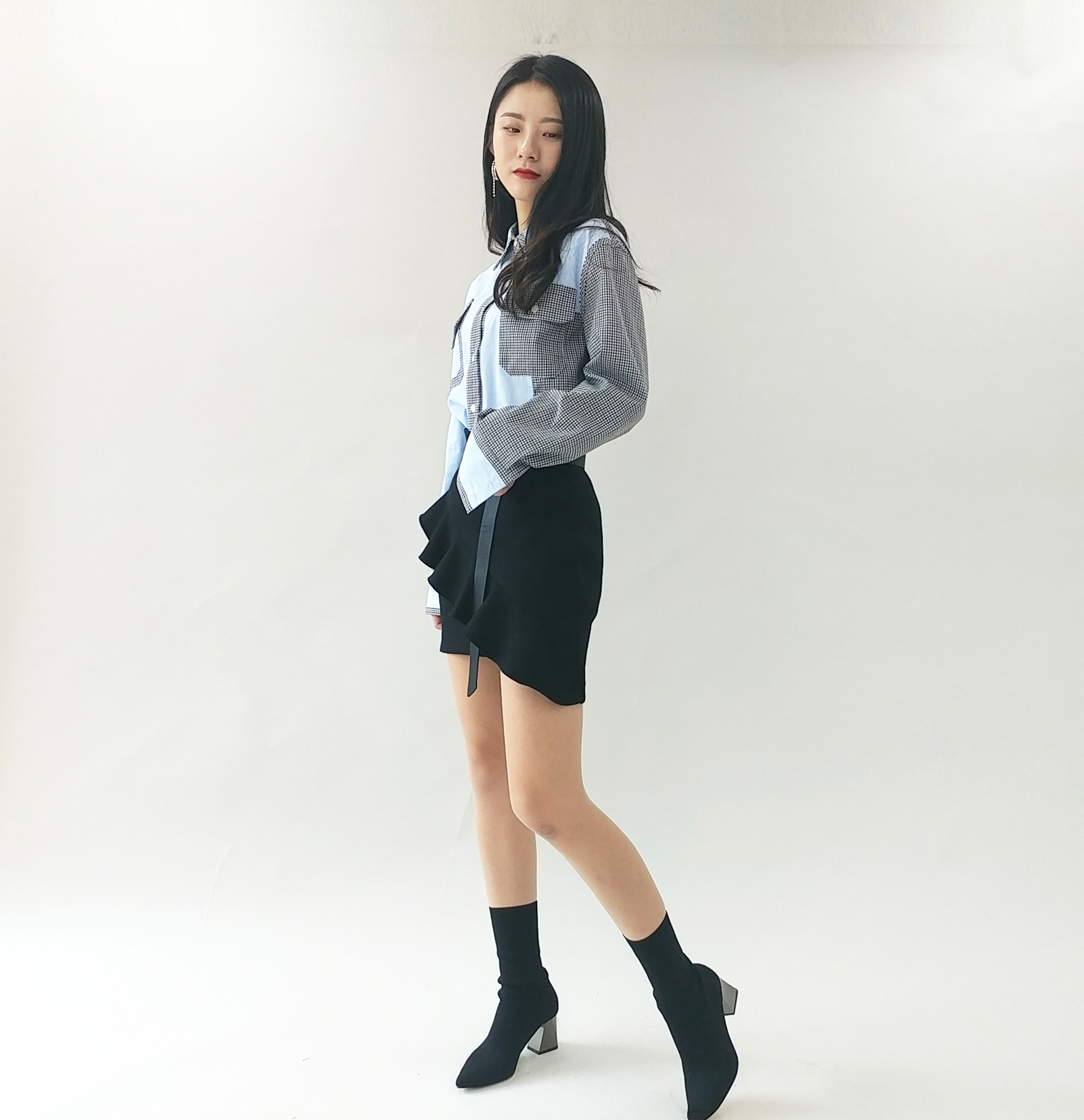 Female Autumn Belt Tarrrill Mini Skirt College Stu