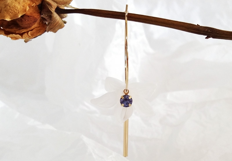 925 Silver Flower Drop Earrings Silver Earring Fem