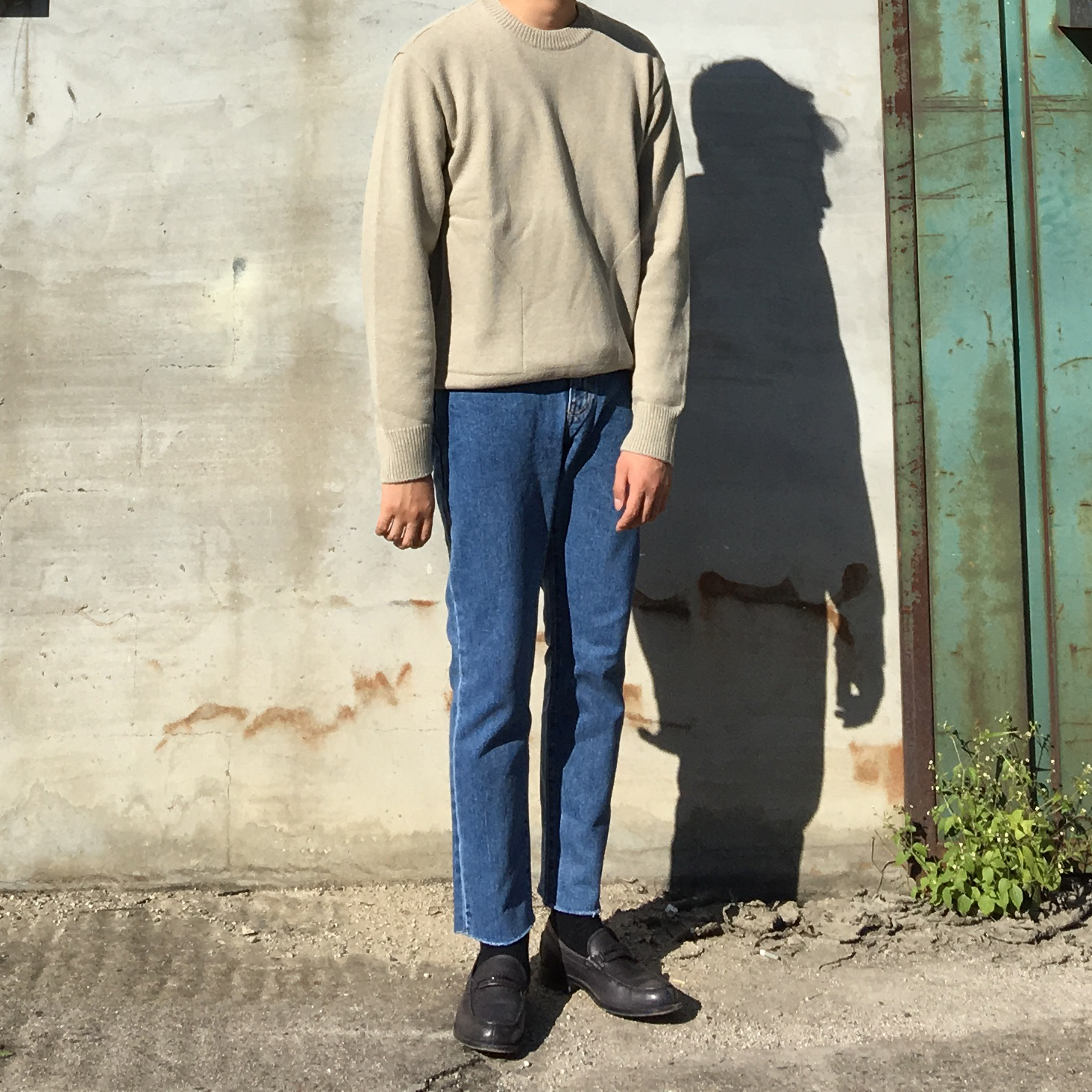 Korea Jeans Pants Basic Cutting Denim Pants Jungju