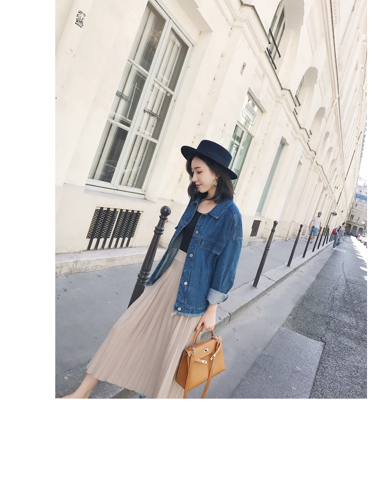 Mica La Fall Winter Pleated Knit Long Skirt Pleate