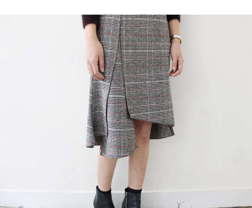 Unchecked Skirt 2color Mermaid Mermaid Skirt Autum