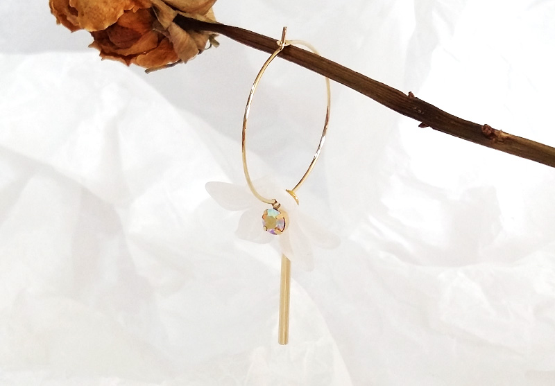 925 Silver Flower Drop Earrings Silver Earring Fem