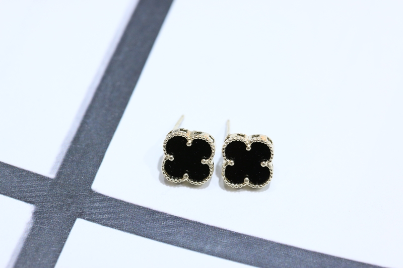 Clover 14K Earrings Onyx Mother-of-pearl 14k Luxur