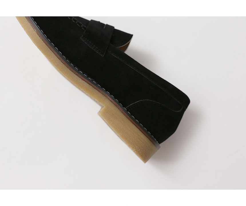Kinoopi suede penny loafers 4cm light and fashiona