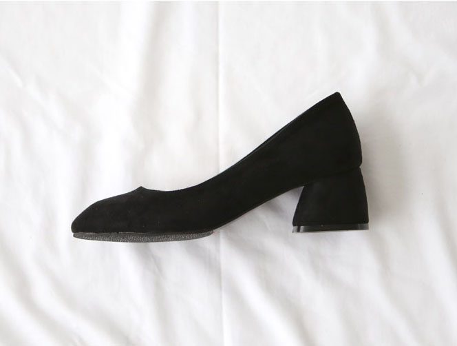 Suede Square Mid Hill Pumps Small Foot Shoes 215 2