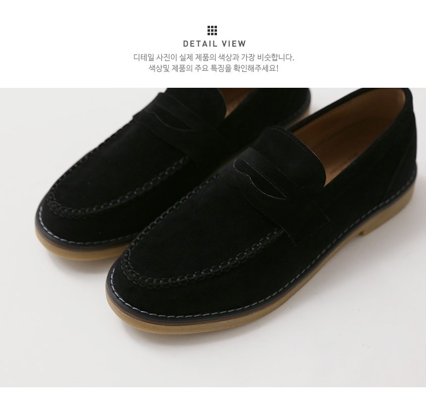 Kinoopi suede penny loafers 4cm light and fashiona