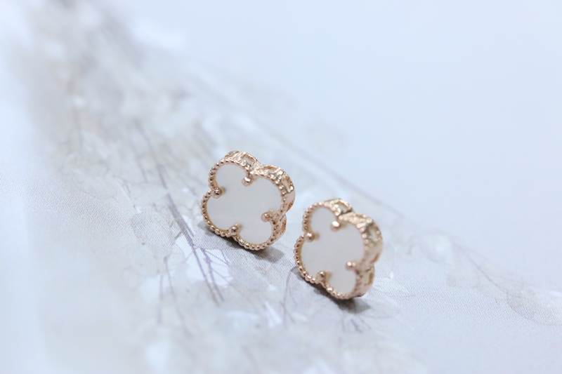 Clover 14K Earrings Onyx Mother-of-pearl 14k Luxur