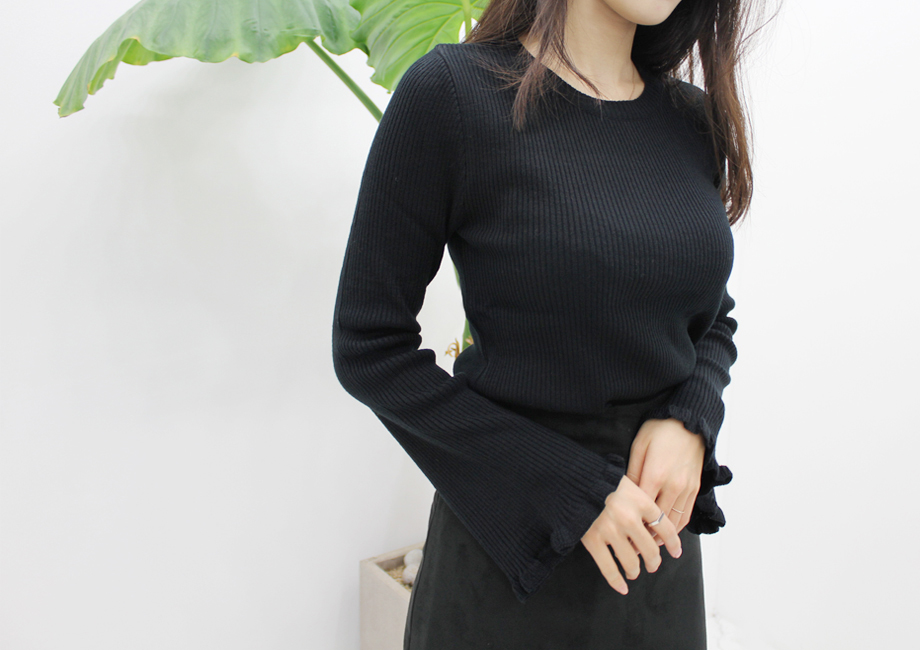 Bending suede long skirt Black velvet trim High wa