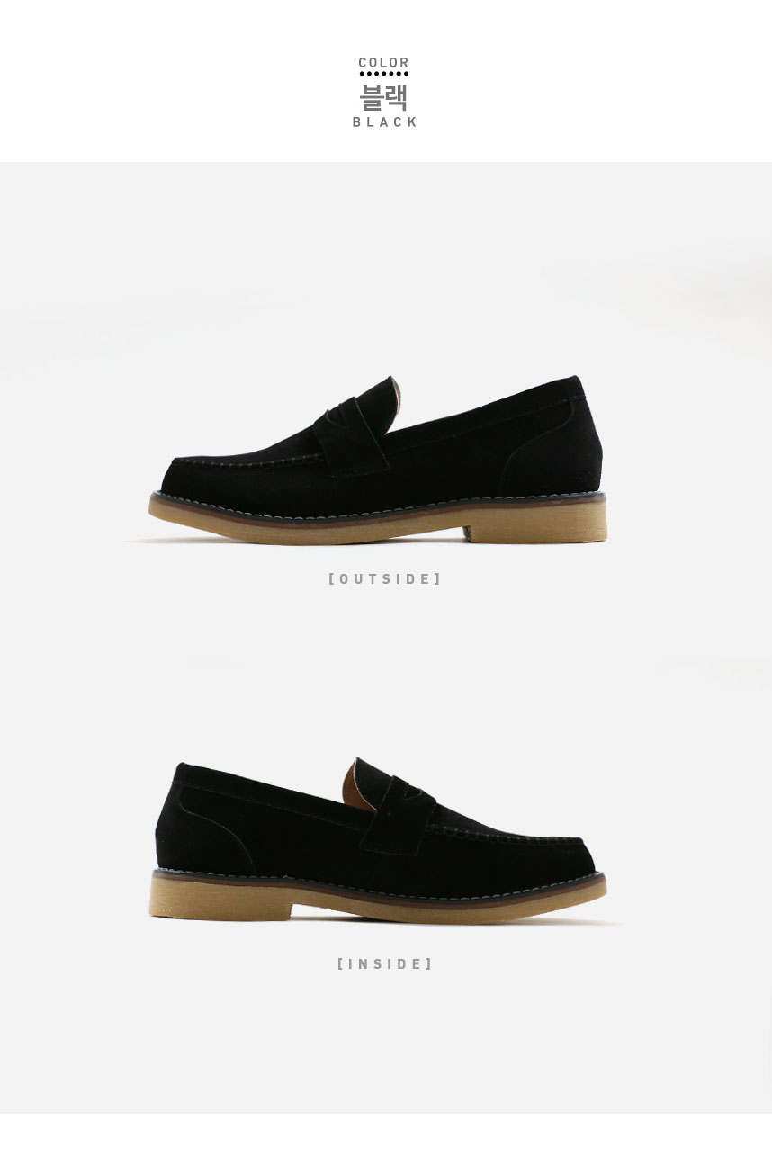 Kinoopi suede penny loafers 4cm light and fashiona