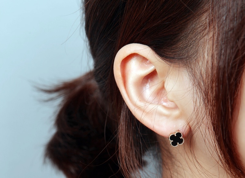 Clover 14K Earrings Onyx Mother-of-pearl 14k Luxur