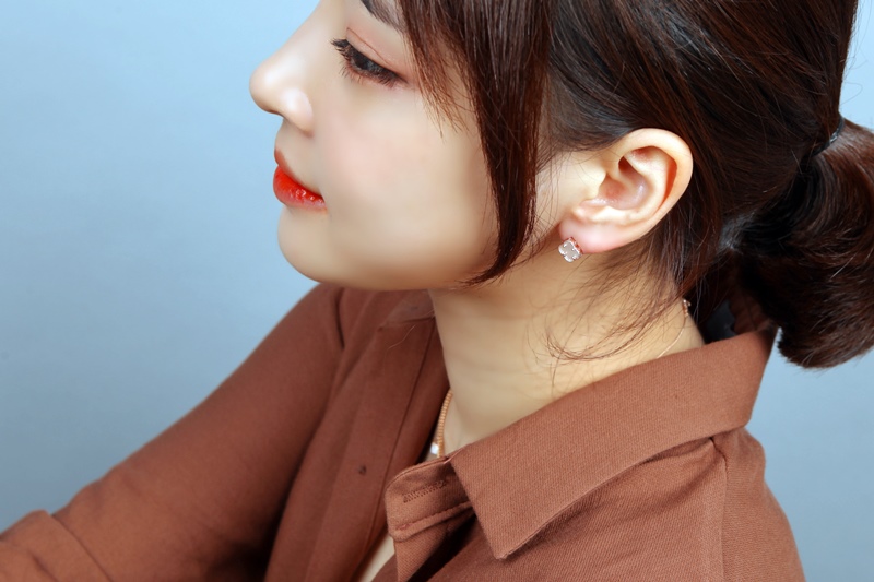 Clover 14K Earrings Onyx Mother-of-pearl 14k Luxur