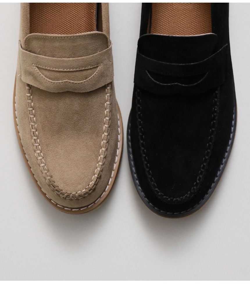 Kinoopi suede penny loafers 4cm light and fashiona