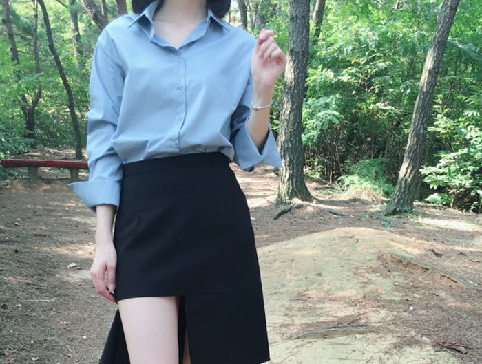 Single Daily Cuffs Shirts Women Sleeves White Purp