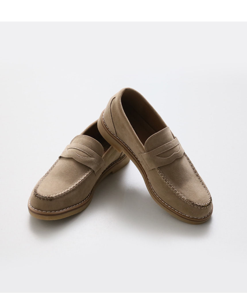Kinoopi suede penny loafers 4cm light and fashiona