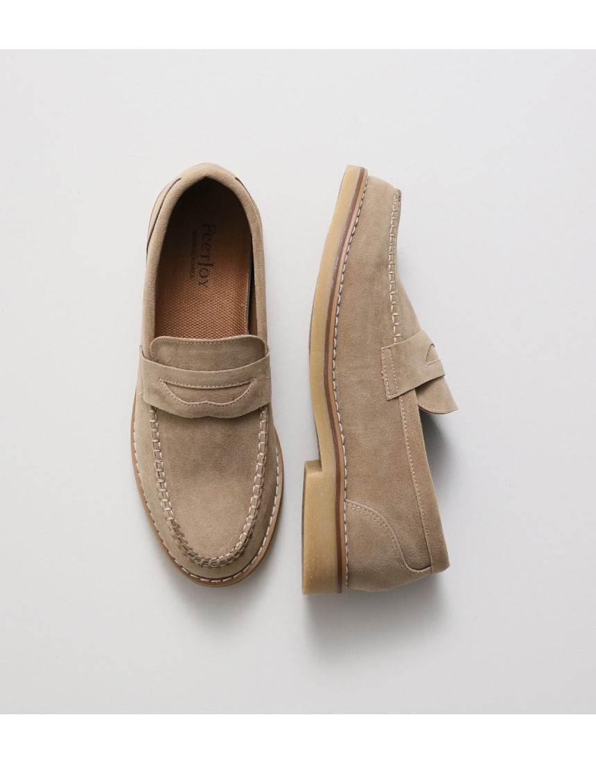 Kinoopi suede penny loafers 4cm light and fashiona
