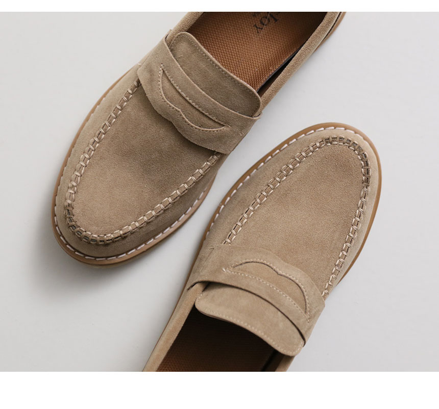 Kinoopi suede penny loafers 4cm light and fashiona