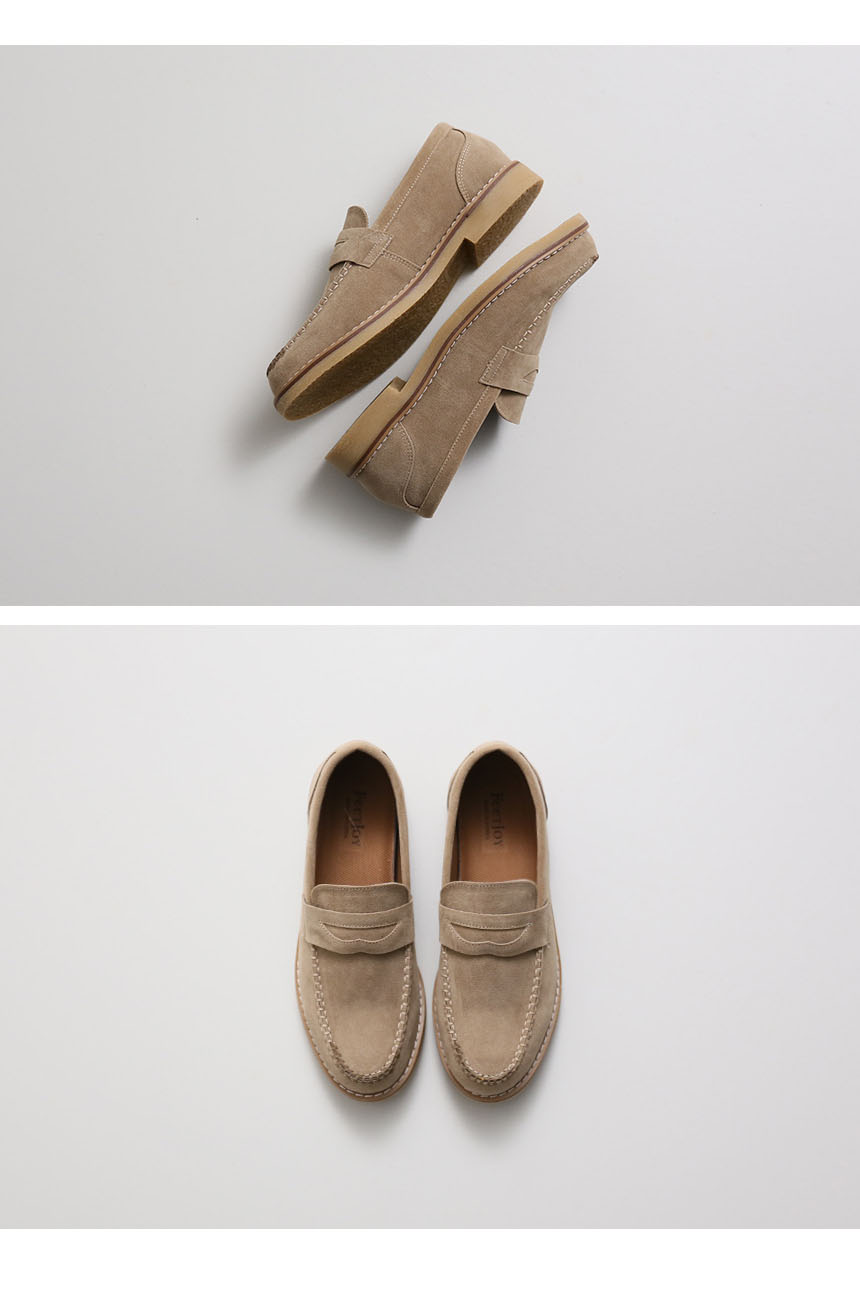 Kinoopi suede penny loafers 4cm light and fashiona