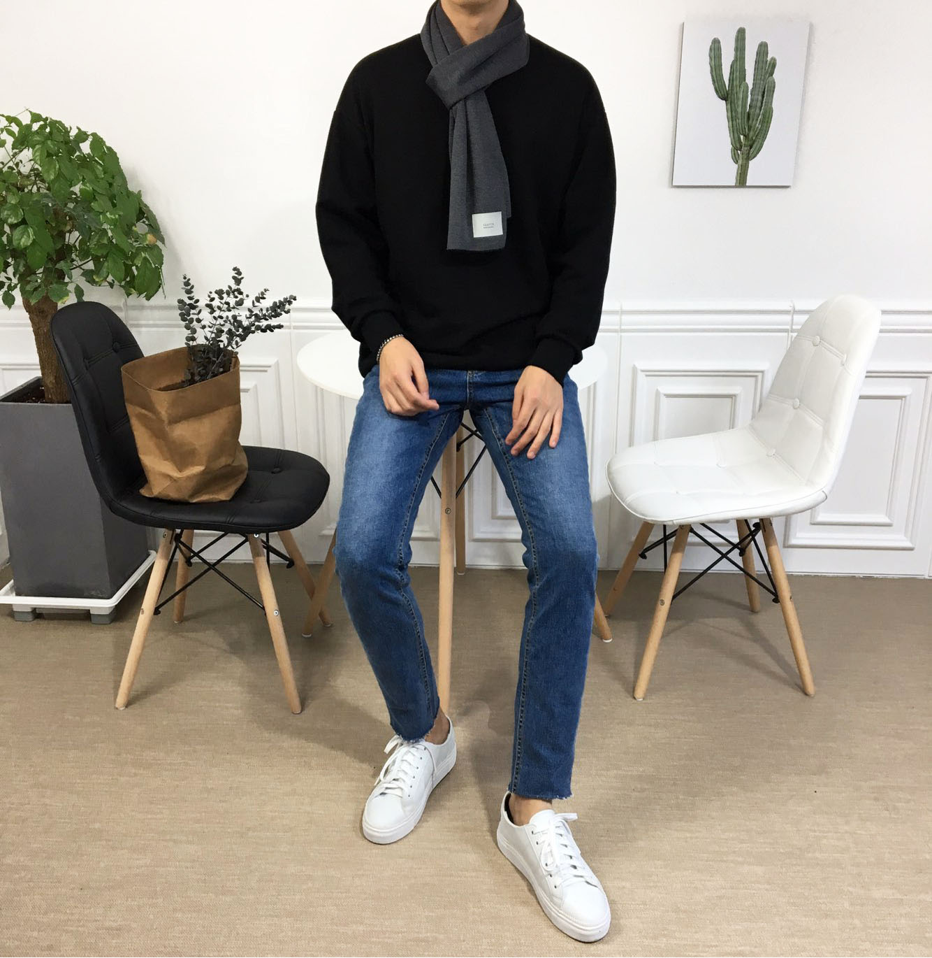 Men Women Basic Muffler 4color Male Couple Basic D