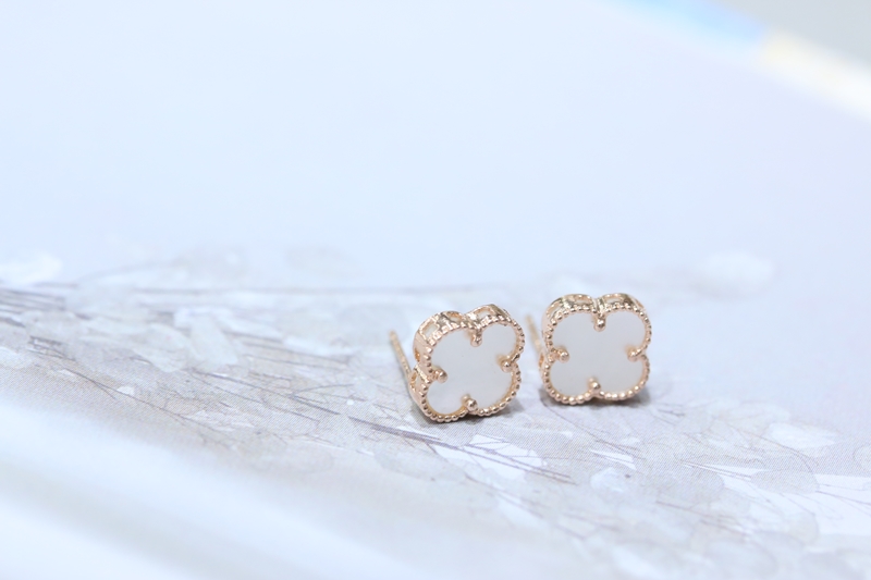 Clover 14K Earrings Onyx Mother-of-pearl 14k Luxur