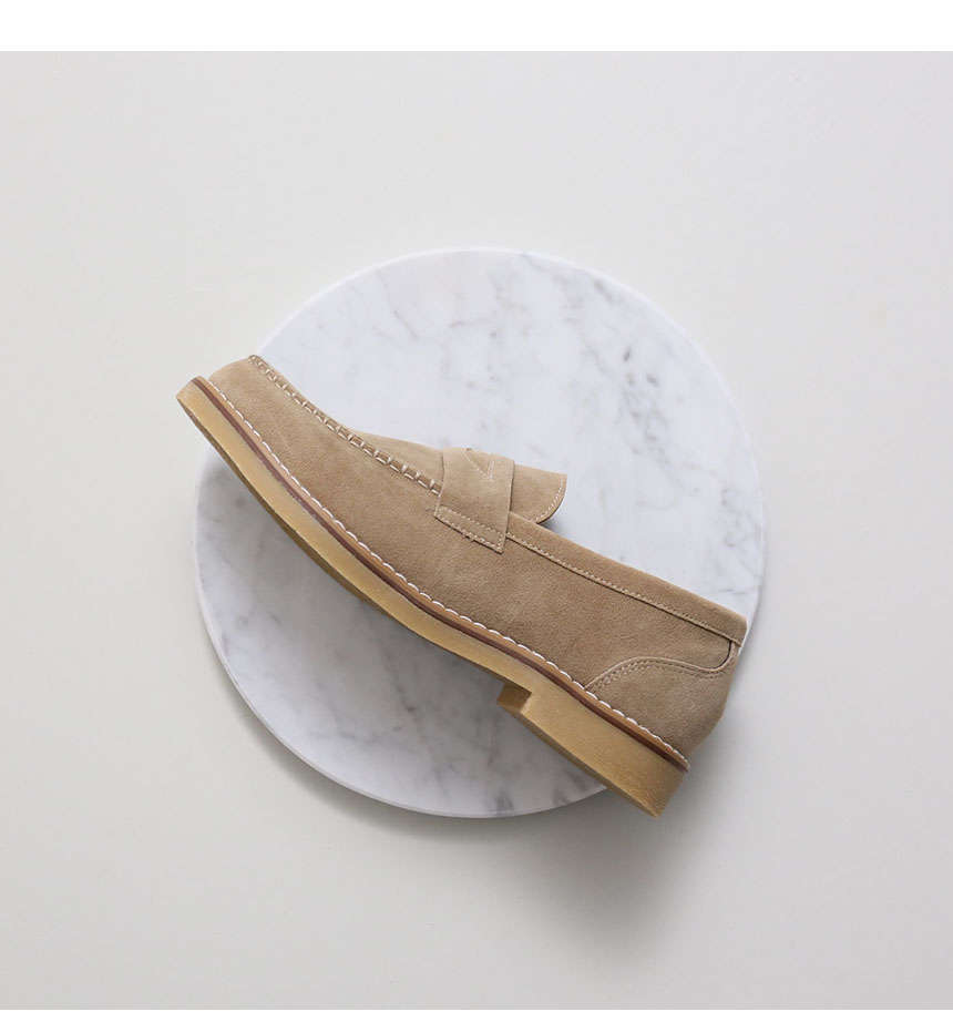 Kinoopi suede penny loafers 4cm light and fashiona