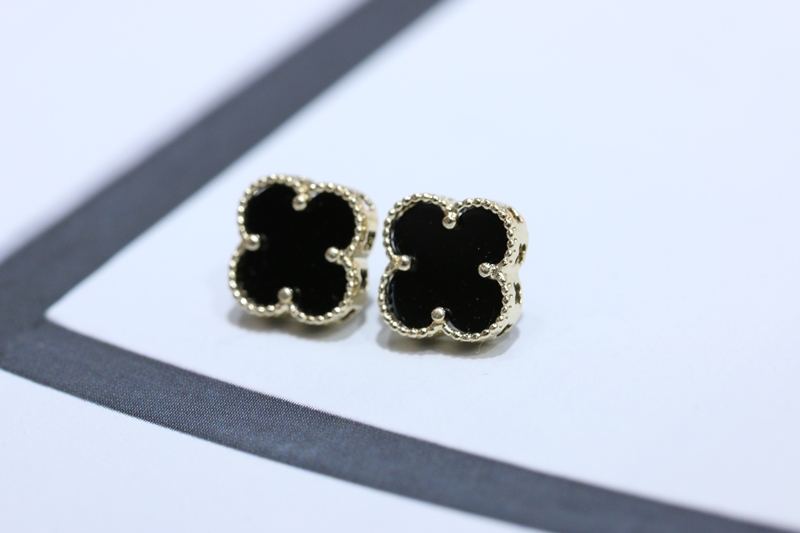 Clover 14K Earrings Onyx Mother-of-pearl 14k Luxur