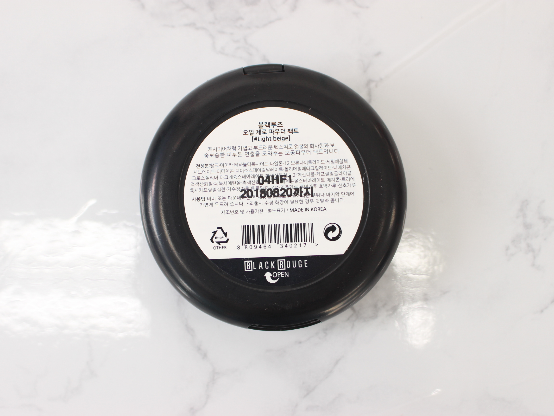 Makeup Black Rouge Oil Zero Powder Fact 12g Smooth