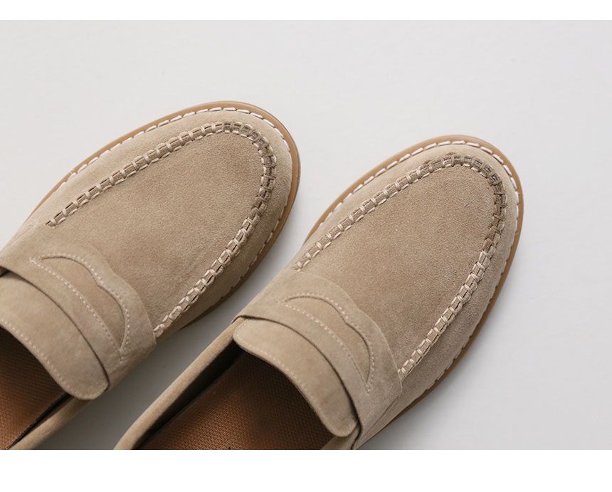 Kinoopi suede penny loafers 4cm light and fashiona