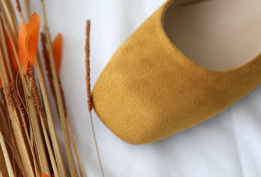 Suede Square Mid Hill Pumps Small Foot Shoes 215 2