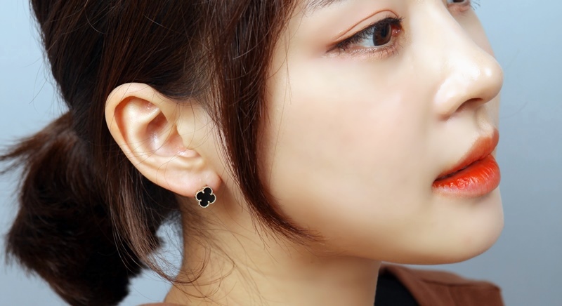 Clover 14K Earrings Onyx Mother-of-pearl 14k Luxur