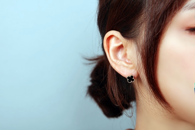 Clover 14K Earrings Onyx Mother-of-pearl 14k Luxur