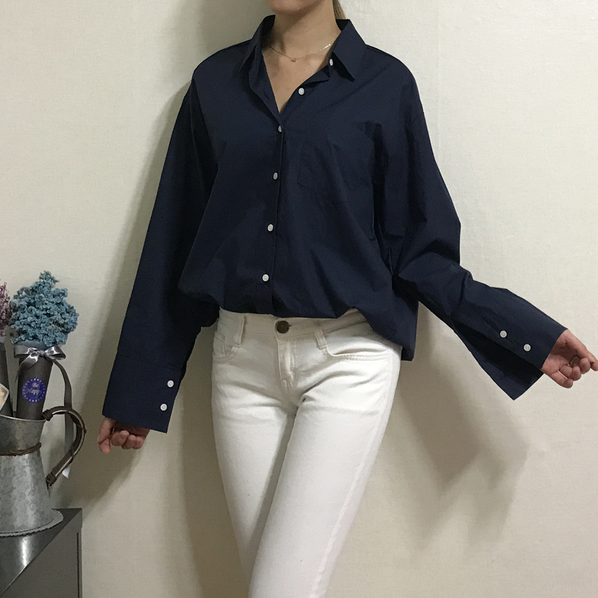 Basic Loose-Pitch Shirt Style Insex Daily Southern