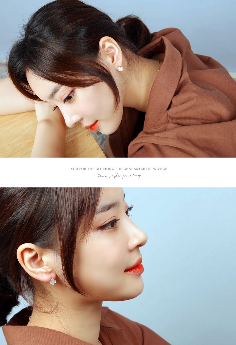 Clover 14K Earrings Onyx Mother-of-pearl 14k Luxur