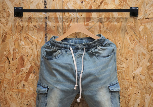 Korea Jeans Pants Green Cargo Cargo Slim Exhaust B