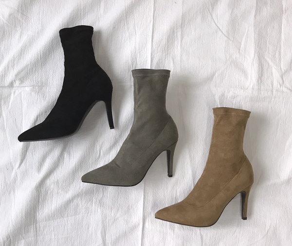 Stiletto Suede Span Angle Boots 3-color detail mak