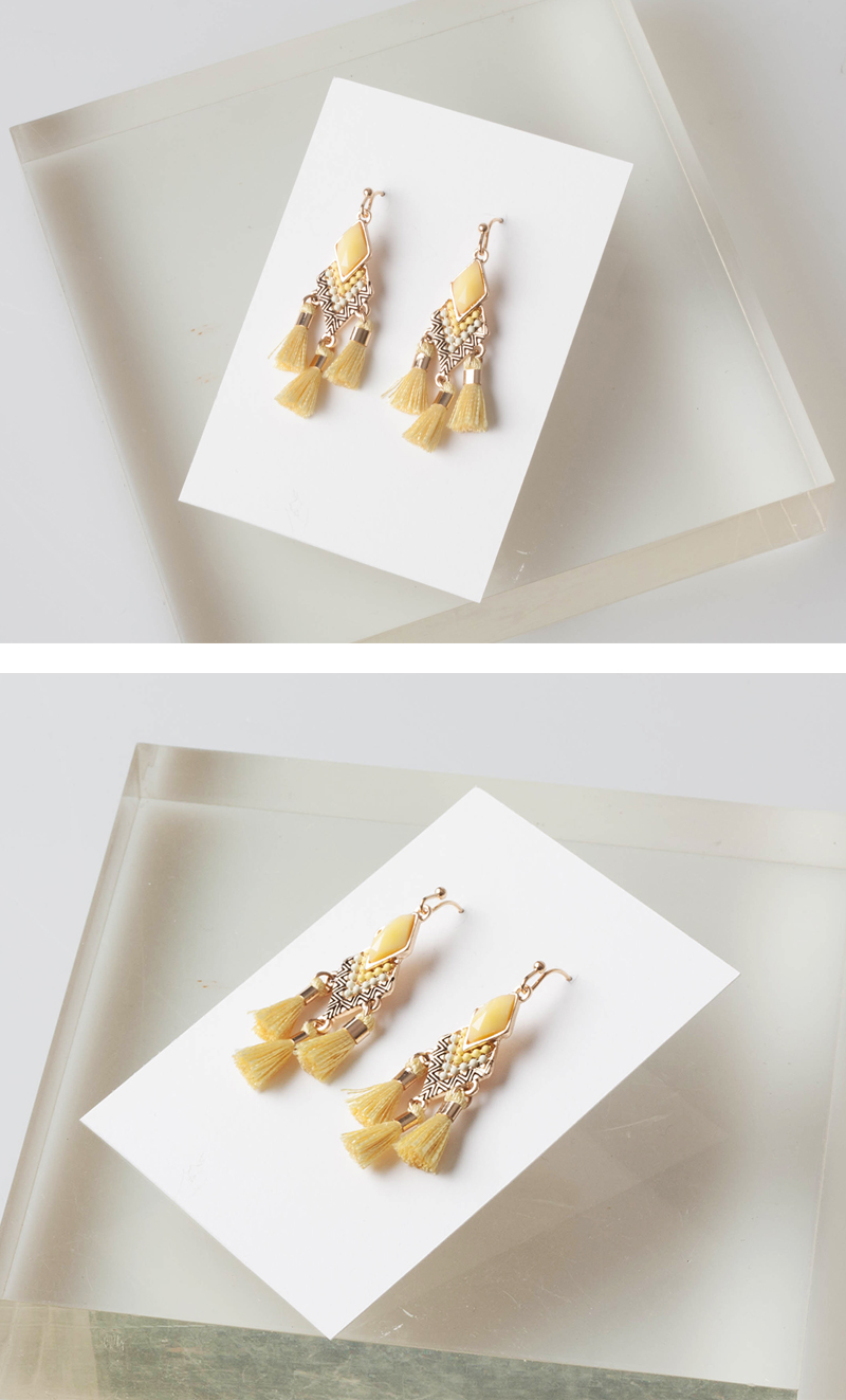 Ethnic high-grade beaded tassel earrings Urban Dre