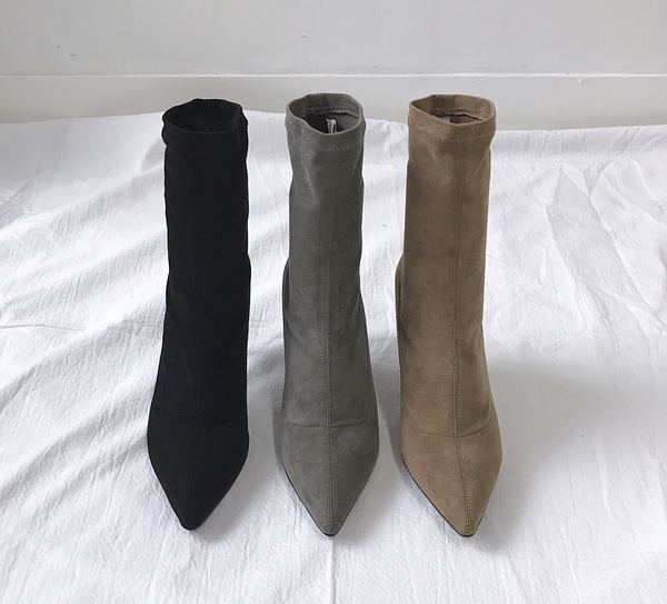 Stiletto Suede Span Angle Boots 3-color detail mak