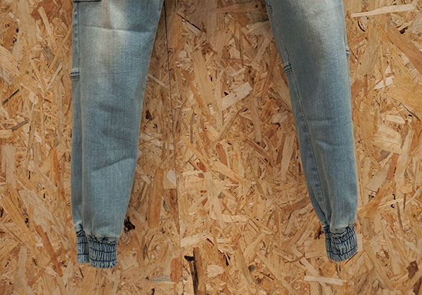 Korea Jeans Pants Green Cargo Cargo Slim Exhaust B