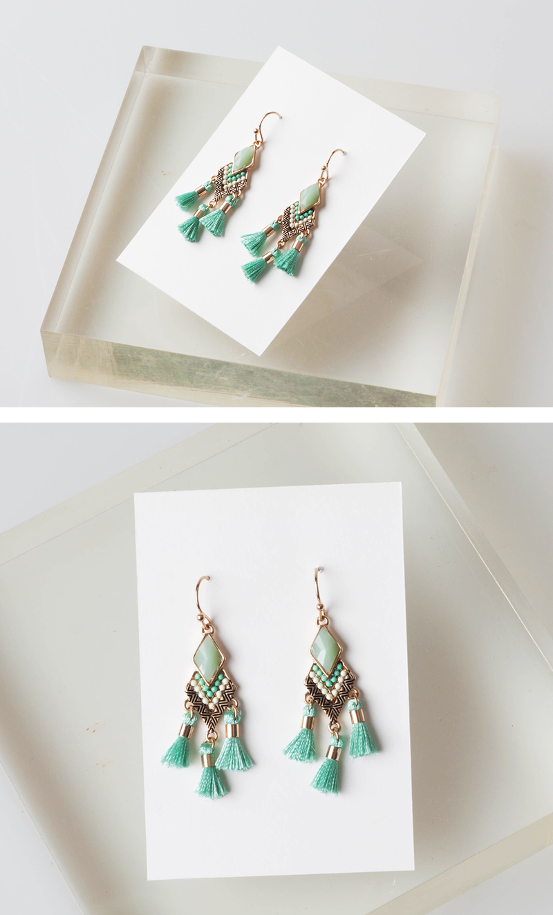 Ethnic high-grade beaded tassel earrings Urban Dre