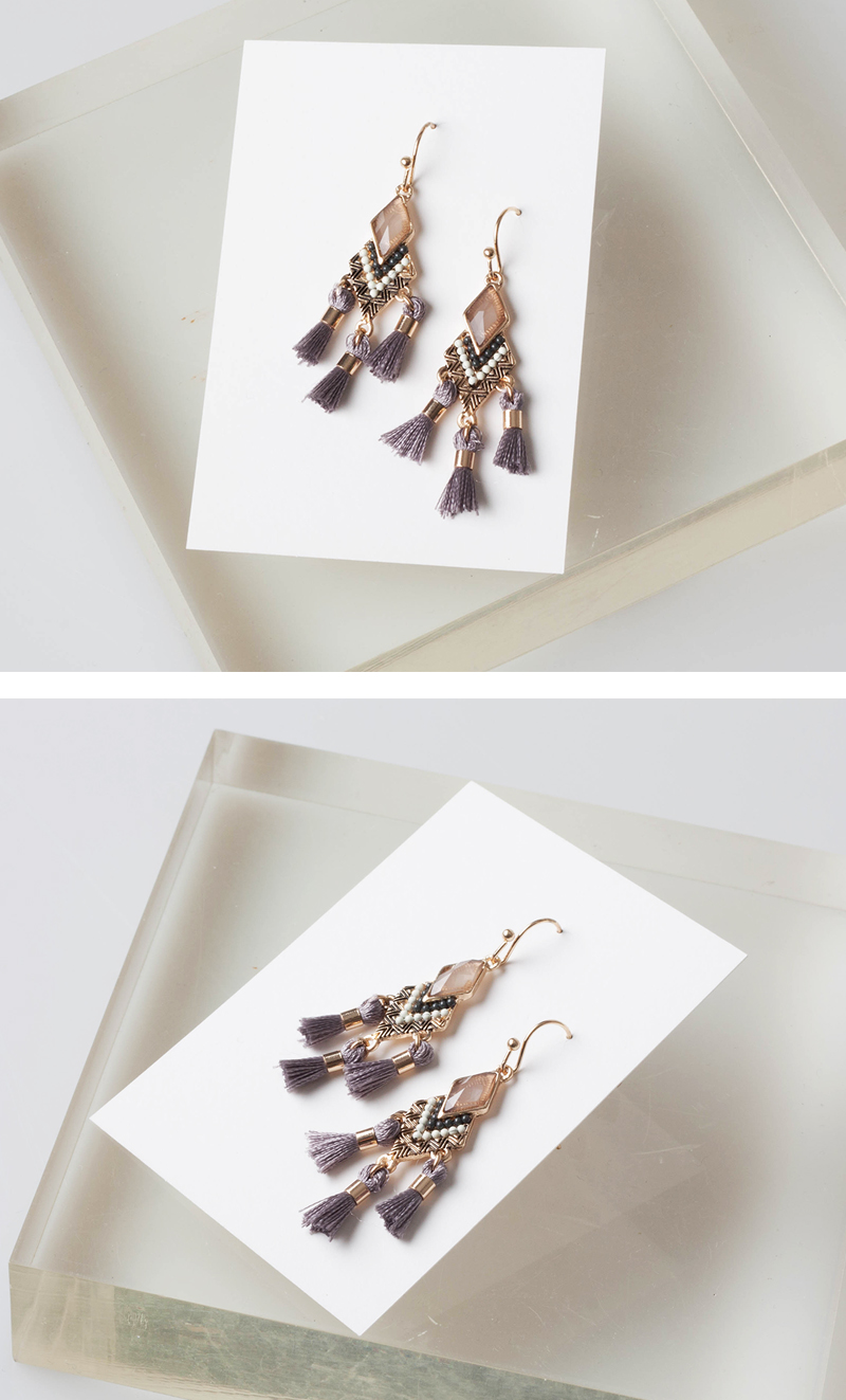 Ethnic high-grade beaded tassel earrings Urban Dre
