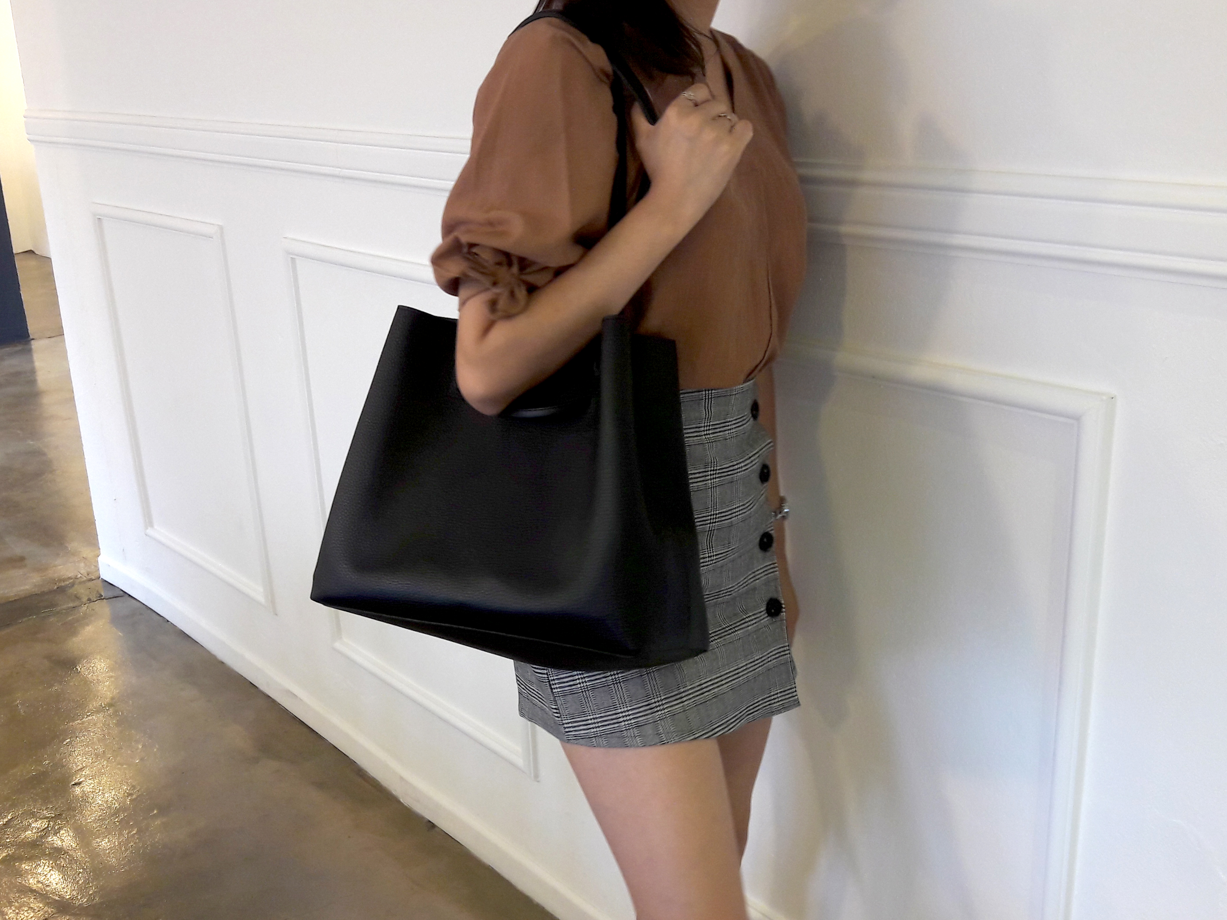 Check mini skirt pattern button Cody Unknown