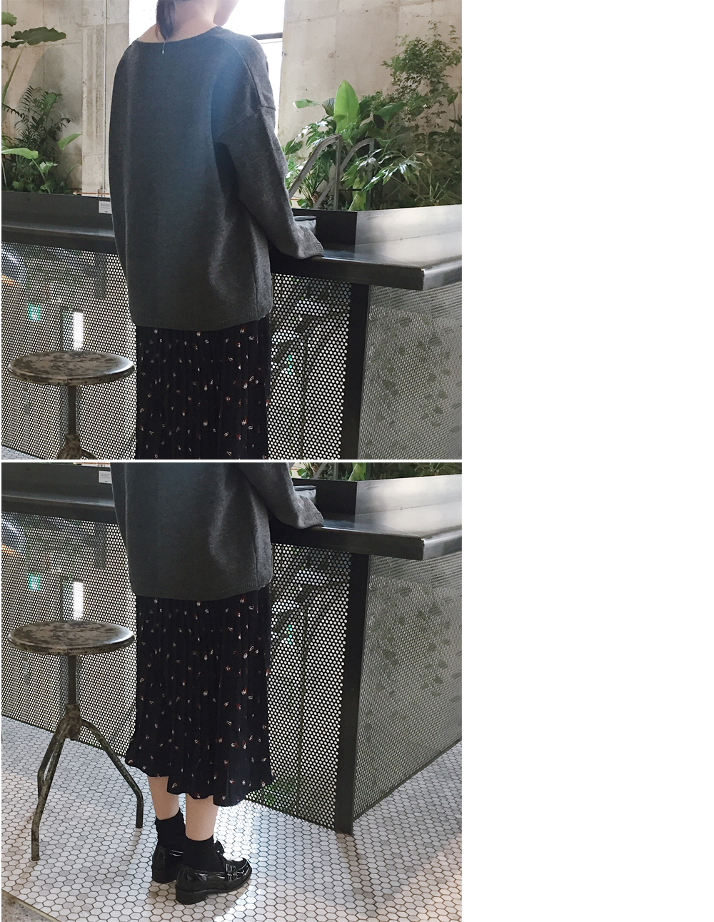 Lovely Flower Pleated Bands Long Skirts Sense of N