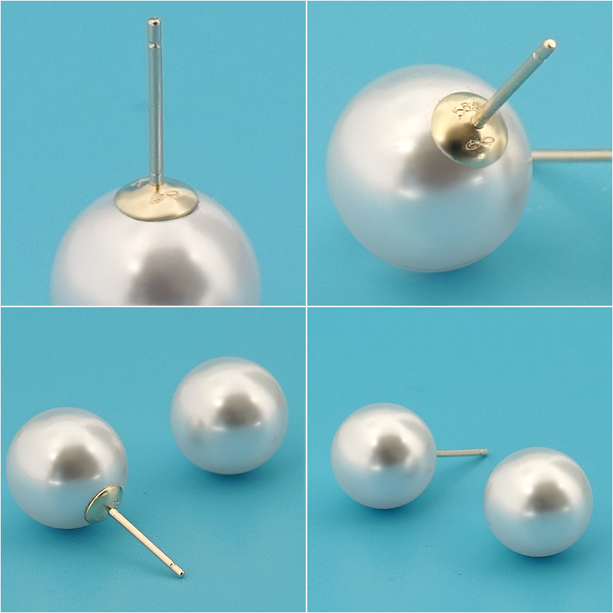 14K Swarovski Pearl Earrings 14K Girl Gift Girlfri