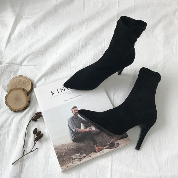 Stiletto Suede Span Angle Boots 3-color detail mak
